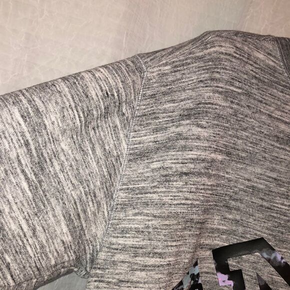 PINK VS L Heathered Gray Crewneck High Low Pullover Black Tie Dye PINK - Picture 5 of 15